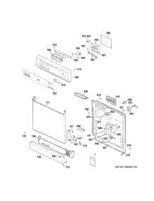 Escutcheon & Door Assembly parts for Ge Dishwasher GSD3340D45SA from AppliancePartsPros.com
