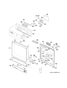 Escutcheon & Door Assembly parts for Ge Dishwasher GSD3360D45SS from AppliancePartsPros.com
