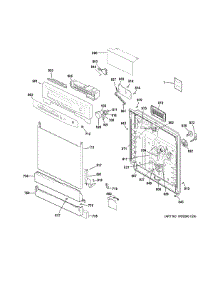 Escutcheon & Door Assembly parts for Ge Dishwasher GSD4000D45BB from AppliancePartsPros.com