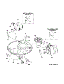 Sump & Motor Mechanism parts for Ge Dishwasher ZDT800SSF5SS from AppliancePartsPros.com