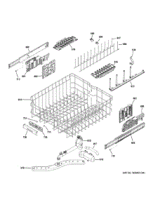 Upper Rack Assembly parts for Ge Dishwasher ZDT800SSF5SS from AppliancePartsPros.com