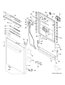 Escutcheon & Door Assembly parts for Ge Dishwasher ZDT800SSF5SS from AppliancePartsPros.com
