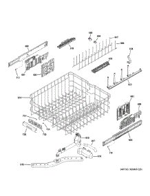 Upper Rack Assembly parts for Ge Dishwasher ZDT870SPF1SS from AppliancePartsPros.com