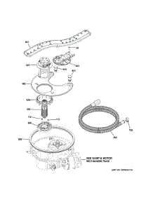 Sump & Filter Assembly parts for Ge Dishwasher ZDT800SSF1SS from AppliancePartsPros.com