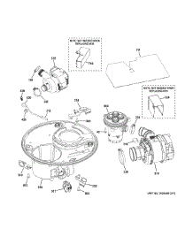 Sump & Motor Mechanism parts for Ge Dishwasher ZDT870SIF1II from AppliancePartsPros.com