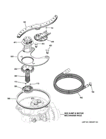 Sump & Filter Assembly parts for Ge Dishwasher GDF510PMD2MB from AppliancePartsPros.com