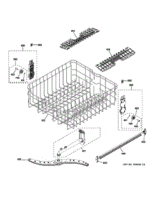Upper Rack Assembly parts for Ge Dishwasher GDF510PMD2MB from AppliancePartsPros.com