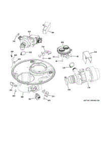 Sump & Motor Mechanism parts for Ge Dishwasher DDT575SGF4WW from AppliancePartsPros.com