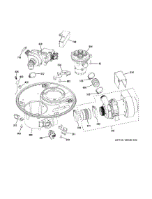 Sump & Motor Mechanism parts for Ge Dishwasher CDT725SSF4SS from AppliancePartsPros.com