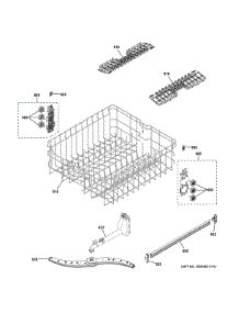Upper Rack Assembly parts for Ge Dishwasher GDT530PGD4WW from AppliancePartsPros.com