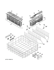 Lower Rack Assembly parts for Ge Dishwasher GDT530PGD4WW from AppliancePartsPros.com
