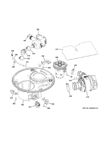 Sump & Motor Mechanism parts for Ge Dishwasher GDT740SIF4II from AppliancePartsPros.com