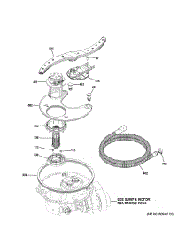 Sump & Filter Assembly parts for Ge Dishwasher GDF540HGD4BB from AppliancePartsPros.com
