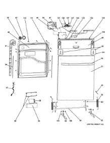 Escutcheon & Door Assembly parts for Ge Dishwasher GLDT696D02SS from AppliancePartsPros.com