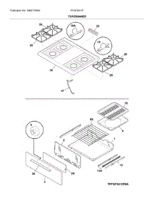 Top / Drawer parts for Frigidaire Range FFGF3012TWC from AppliancePartsPros.com
