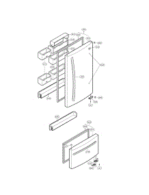 Doors parts for Lg Refrigerator LBC22520ST/00 from AppliancePartsPros.com