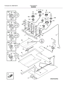 Burner parts for Frigidaire Range FGGF3036TFC from AppliancePartsPros.com