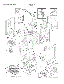 Body parts for Frigidaire Range FGGF3036TFC from AppliancePartsPros.com