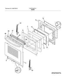 Door parts for Frigidaire Range FGGF3036TFC from AppliancePartsPros.com