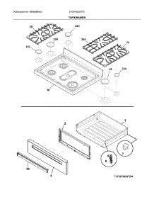 Top / Drawer parts for Frigidaire Range LFGF3054TFA from AppliancePartsPros.com