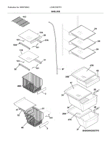 Shelf parts for Frigidaire Refrigerator LGHK2336TF3 from AppliancePartsPros.com