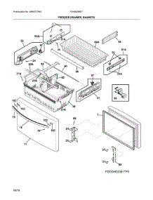 Freezer Drawer, Baskets parts for Frigidaire Refrigerator FGHB2868TP3 from AppliancePartsPros.com