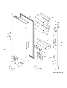 Fresh Food Door - Lh parts for Ge Refrigerator ZWE23ESHOSS from AppliancePartsPros.com