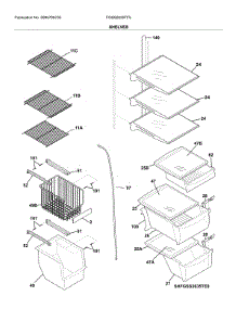 Shelves parts for Frigidaire Refrigerator FGSS2635TF5 from AppliancePartsPros.com