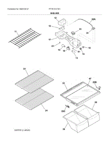 Shelves parts for Frigidaire Refrigerator FFTR1514TW1 from AppliancePartsPros.com