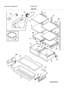 Shelves parts for Frigidaire Refrigerator FFHN2750TS2 from AppliancePartsPros.com