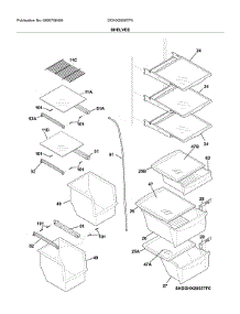 Shelves parts for Frigidaire Refrigerator DGHX2655TF5 from AppliancePartsPros.com