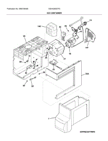 Ice Container parts for Frigidaire Refrigerator DGHX2655TF5 from AppliancePartsPros.com