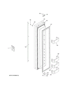 Freezer Door parts for Ge Refrigerator ZISS420NKCSS from AppliancePartsPros.com