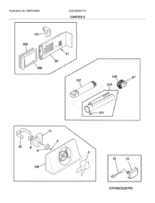 Controls parts for Frigidaire Refrigerator DGHX2655TF5 from AppliancePartsPros.com