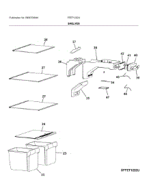 Shelves parts for Frigidaire Refrigerator FFET1222UB from AppliancePartsPros.com