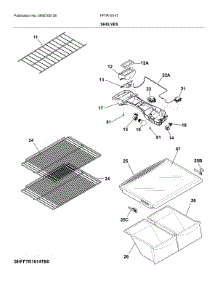 Shelves parts for Frigidaire Refrigerator FFTR1814TW4 from AppliancePartsPros.com