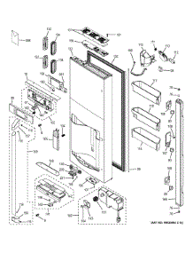 Dispenser Door parts for Ge Refrigerator CFE28TSHISS from AppliancePartsPros.com