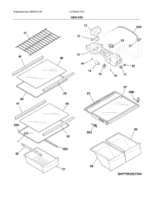 Shelves parts for Frigidaire Refrigerator LFTR2021TF2 from AppliancePartsPros.com