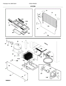 System parts for Frigidaire Refrigerator FGRU19F6QFC from AppliancePartsPros.com