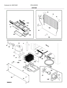 System parts for Frigidaire Refrigerator FPRU19F8RFE from AppliancePartsPros.com