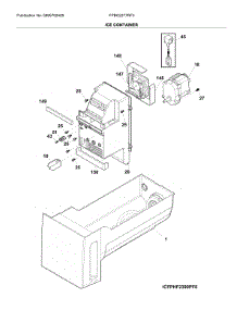 Ice Container parts for Frigidaire Refrigerator FPBG2277RF3 from AppliancePartsPros.com