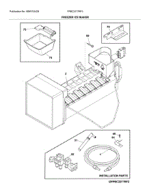 Freezer Ice Maker parts for Frigidaire Refrigerator FPBG2277RF3 from AppliancePartsPros.com