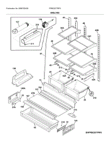 Shelves parts for Frigidaire Refrigerator FPBG2277RF3 from AppliancePartsPros.com