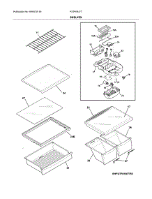 Shelves parts for Frigidaire Refrigerator FGTR1837TD1 from AppliancePartsPros.com