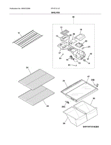 Shelves parts for Frigidaire Refrigerator FFHT1514TS3 from AppliancePartsPros.com
