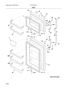 Doors parts for Frigidaire Refrigerator FFTR1830QS1 from AppliancePartsPros.com