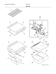 Shelves parts for Frigidaire Refrigerator FFHT2021TB1 from AppliancePartsPros.com