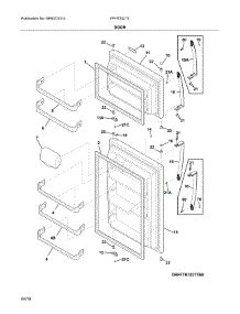Doors parts for Frigidaire Refrigerator FFHT2021TB1 from AppliancePartsPros.com