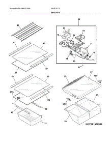 Shelves parts for Frigidaire Refrigerator FFHT1821TS1 from AppliancePartsPros.com