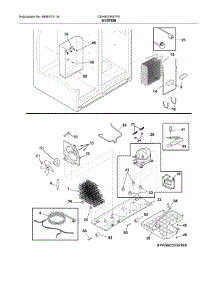 System parts for Frigidaire Refrigerator DGHK2355TF0 from AppliancePartsPros.com